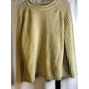 Mountain Lake Sweater Tan Women Size XL Classic Ribbed Knit